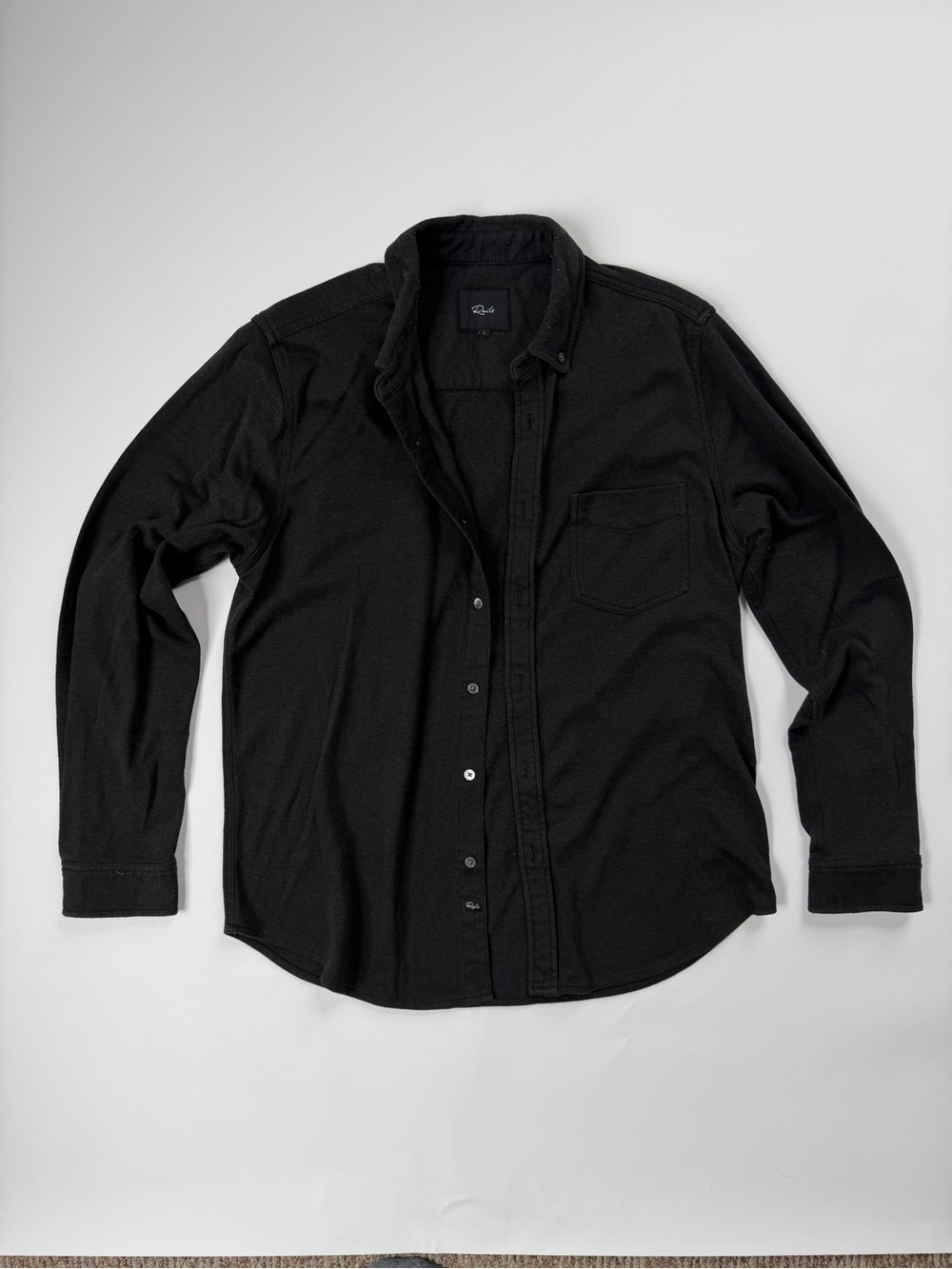 Rails Black Long-Sleeve Casual Button-Down Shirt